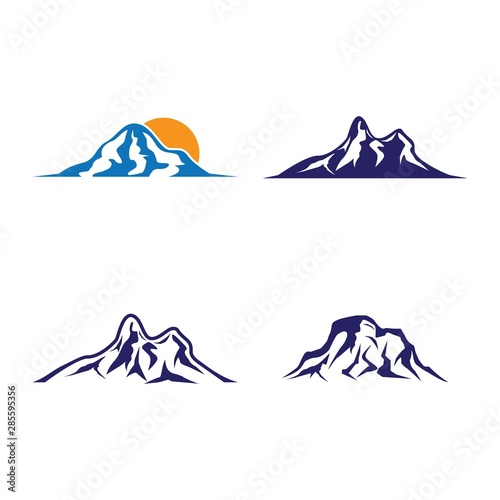 Mountain logo template vector icon