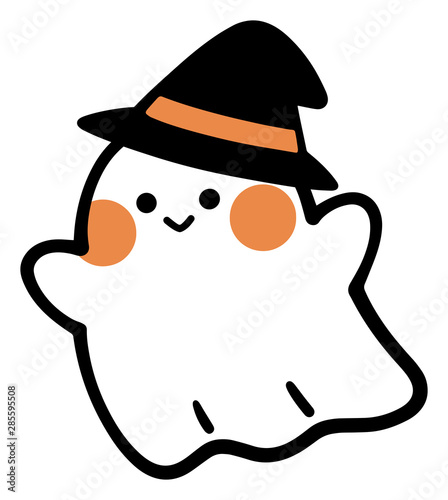 帽子を被った可愛いおばけ ハロウィン Stock ベクター Adobe Stock
