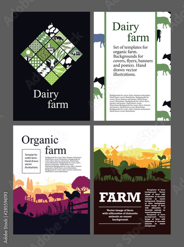 Background for covers, flyers, banners. Rural landscape