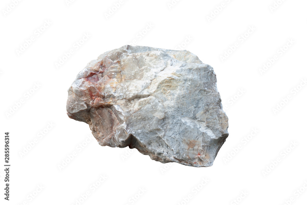 Quartzite rock isolated on white background included clipping path.