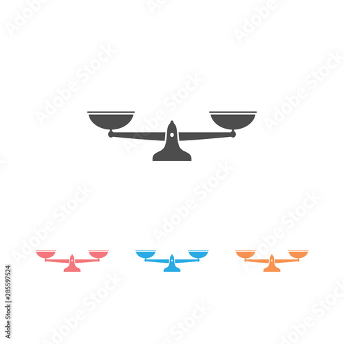 Scales icon set. Vector scale simple illustration isolated