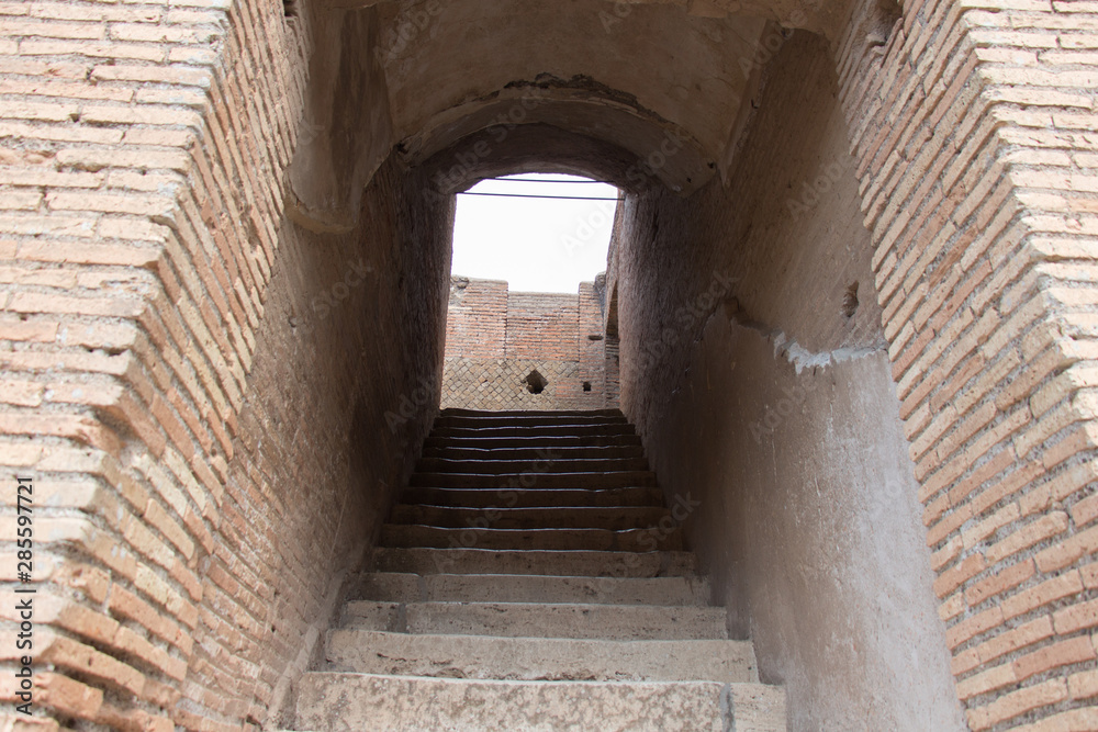 Obraz premium Detailed view of Ostia Antica, Province of Rome, Lazio, Italy.