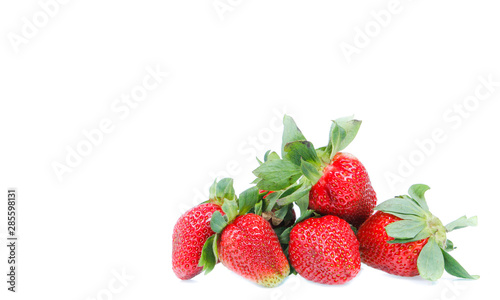 copy space strawberry isolated