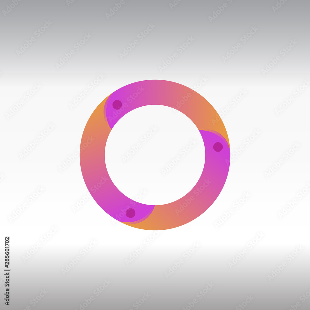 An abstract circle concept logo. colorful with gradients. vector eps10. editable