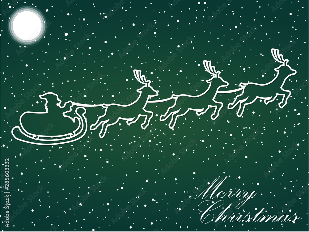 Winter Christmas Santa and Reindeers Vector with Snowy Background for Designs Web Design Banner Poster etc. Winter Christmas Santa and Reindeers Vector with Snowy Background for Designs Web Design Banner Poster etc.