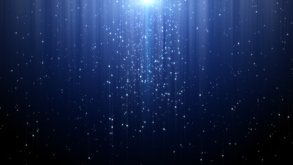 abstract particle award with glitter effect on dark background