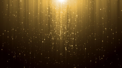 abstract particle award with glitter effect on dark background