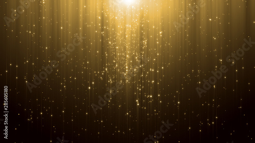 abstract particle award with glitter effect on dark background