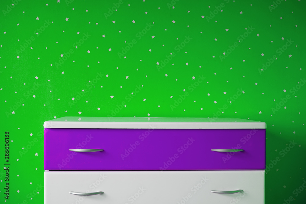 Fototapeta premium drawer in green room