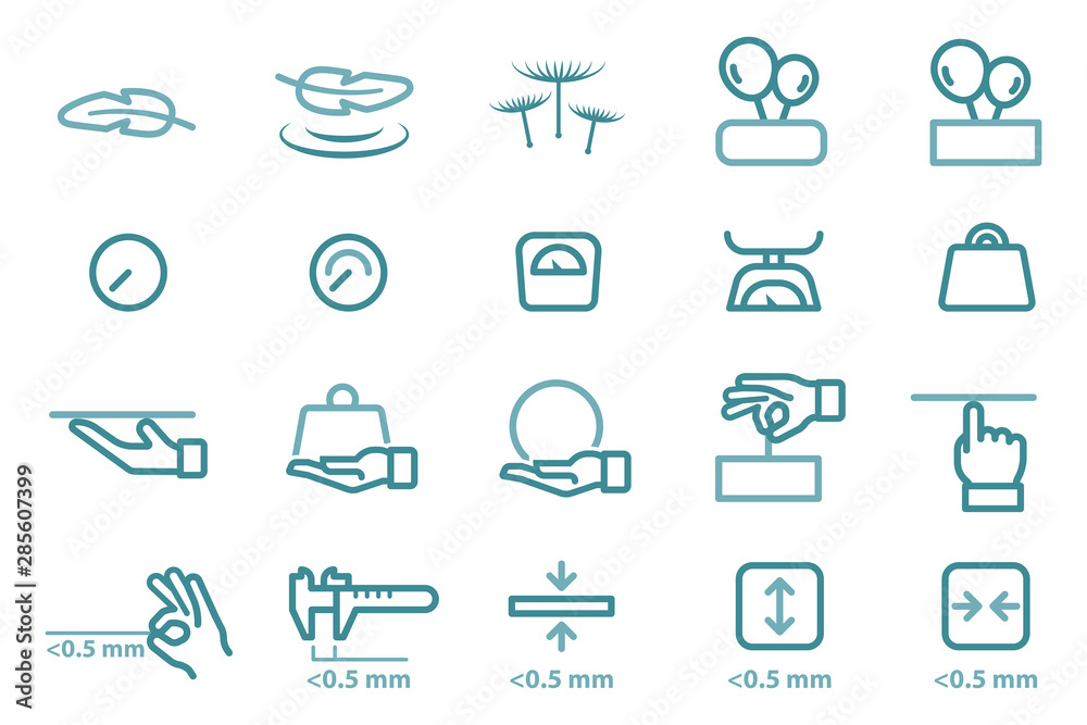 Lightweight material icon for product and thinness object. Lightweight material icon for product and thinness object.