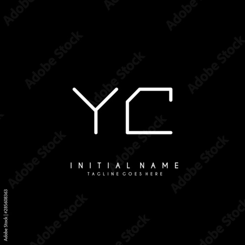 Initial Y C YC minimalist modern logo identity vector © ARTLERY DESIGN
