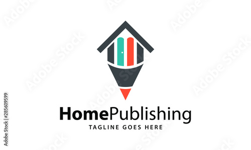 Vector logo template for Digital publishers, printing companies, libraries, encyclopedia, digital book store.