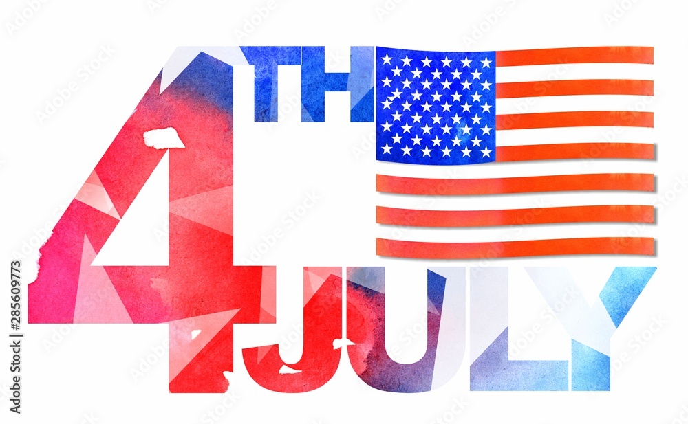 Colorful background designed for open and congratulations on US Independence Day