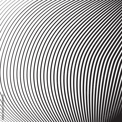 abstract lines background. monochrome texture with waves.