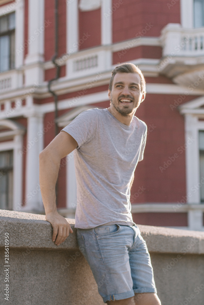 Smiling young man portrait lifestyle