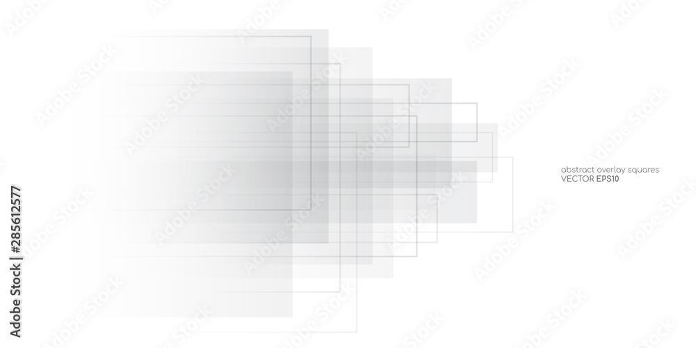 Abstract white background with geometric rectangle shapes and lines transparent overlay. Vector illustration in concept innovation, technology, digital. Abstract white background with geometric rectangle shapes and lines transparent overlay. Vector illustration in concept innovation, technology, digital.