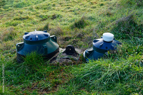 An alternative sewage system, a septic tank