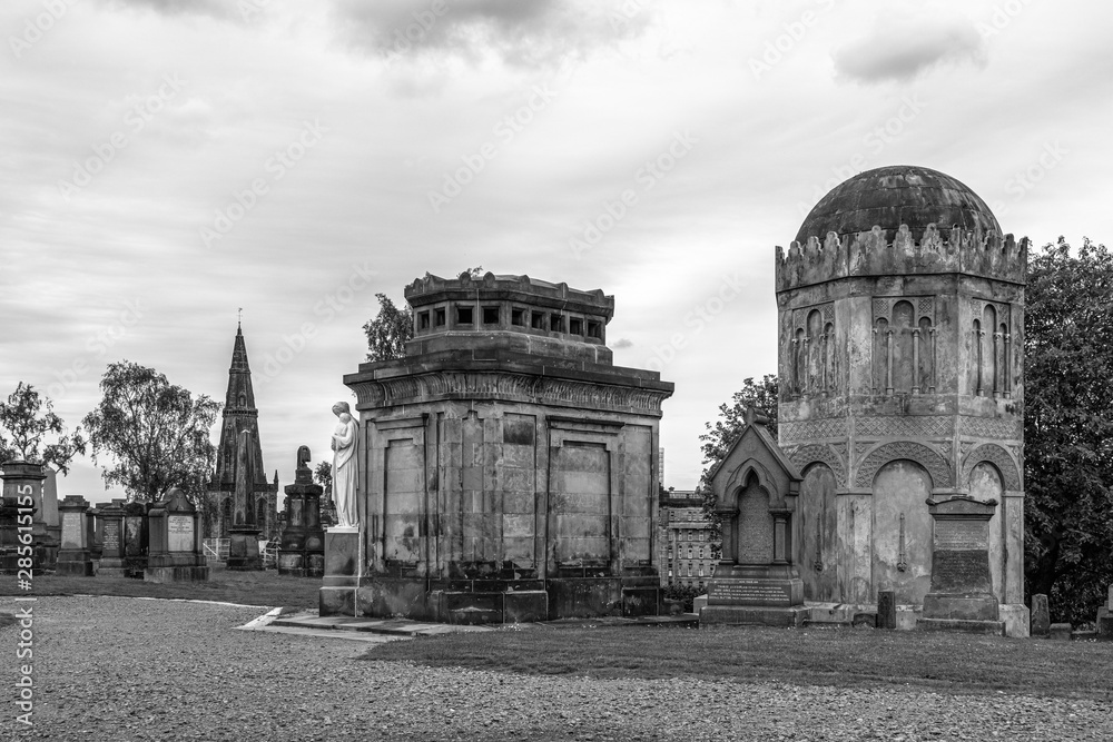 Ancient Architecture and monuments to the dead at Glasgow Necropolis is a Victorian cemetery in Glasgow and is a prominent feature in the city centre of Glasgow. Ancient Architecture and monuments to the dead at Glasgow Necropolis is a Victorian cemetery in Glasgow and is a prominent feature in the city centre of Glasgow.