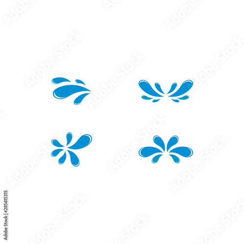 Water splash logo vector icon illustration design 
