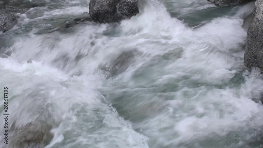 Beas river flowing with high speed due to heavy rains in kullu manali, himachal pradesh Beas river flowing with high speed due to heavy rains in kullu manali, himachal pradesh