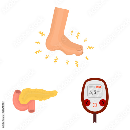 Isolated object of mellitus and diabetes symbol. Collection of mellitus and diet vector icon for stock.