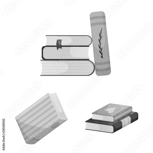 Isolated object of education and source sign. Set of education and information stock symbol for web.