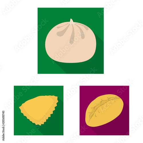 Isolated object of products and cooking icon. Collection of products and appetizer vector icon for stock.