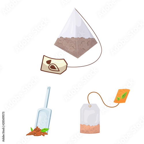 Vector illustration of food and natural symbol. Set of food and black stock symbol for web.