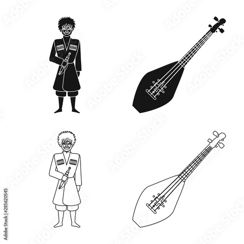 Vector design of culture and sightseeing symbol. Set of culture and originality stock vector illustration.