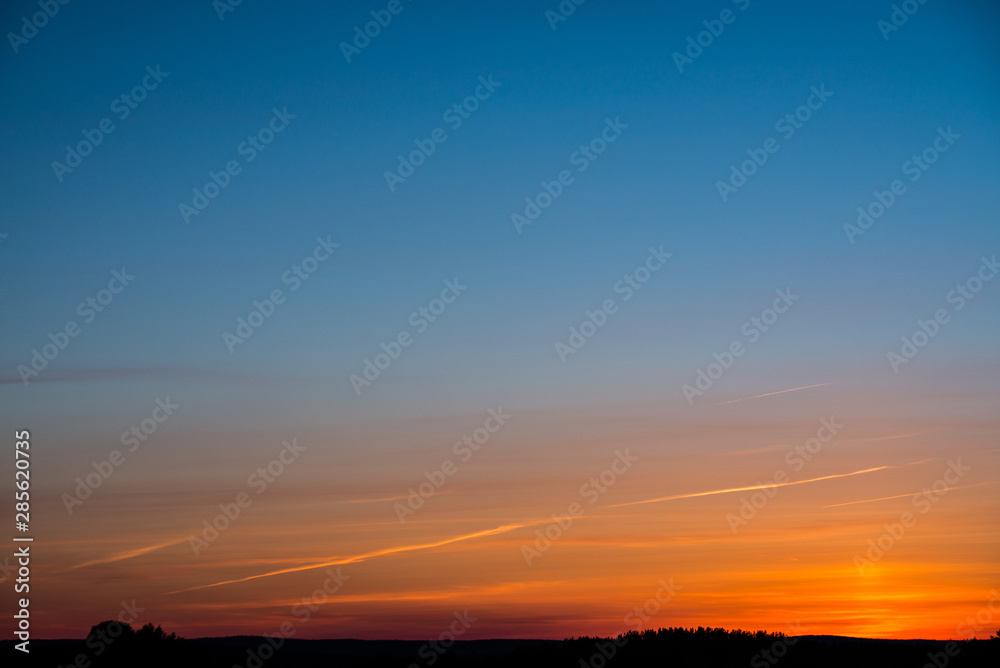 Colorful clear sky without cloud at twilight time before sunrise. Colorful clear sky with no clouds at dusk after sunset