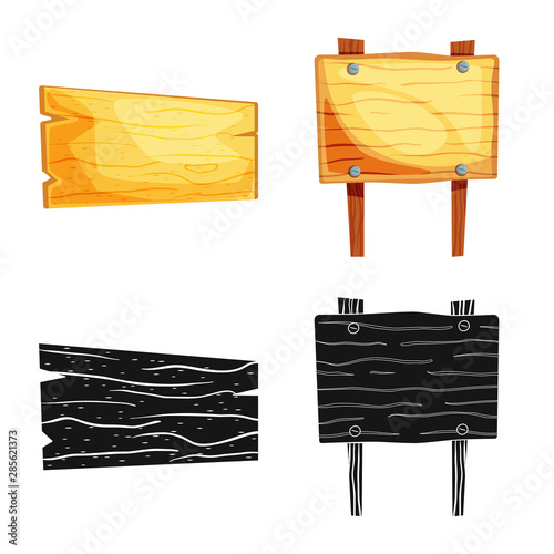 Vector illustration of raw and forest sign. Collection of raw and hardwood vector icon for stock.