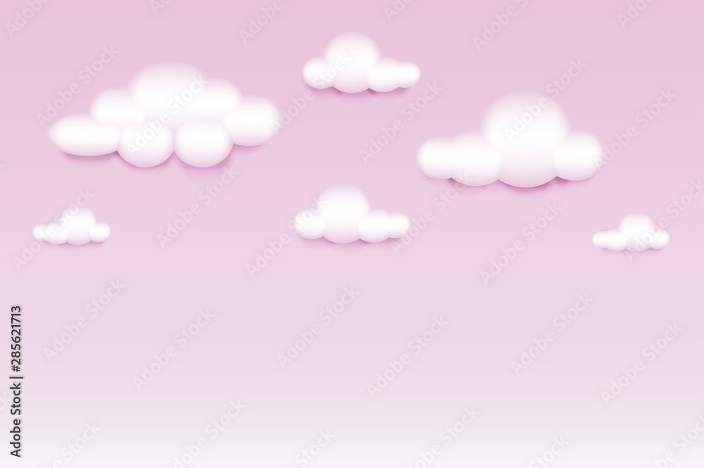  Is a cloud shape with a pink background
