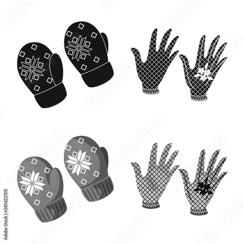 Vector illustration of silhouette and safety sign. Set of silhouette and comfort vector icon for stock.