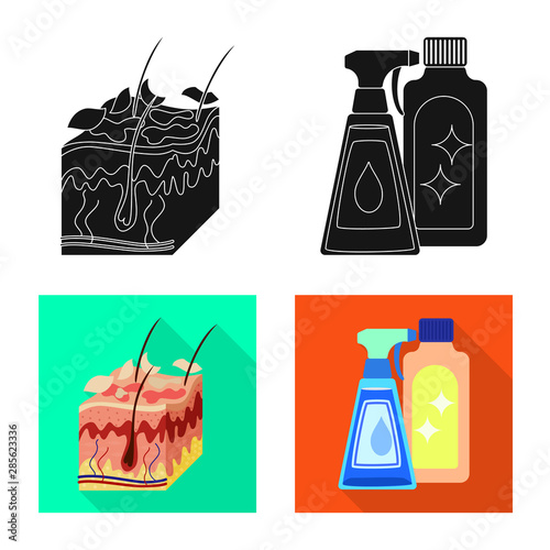 Isolated object of medical and pain sign. Set of medical and disease vector icon for stock.