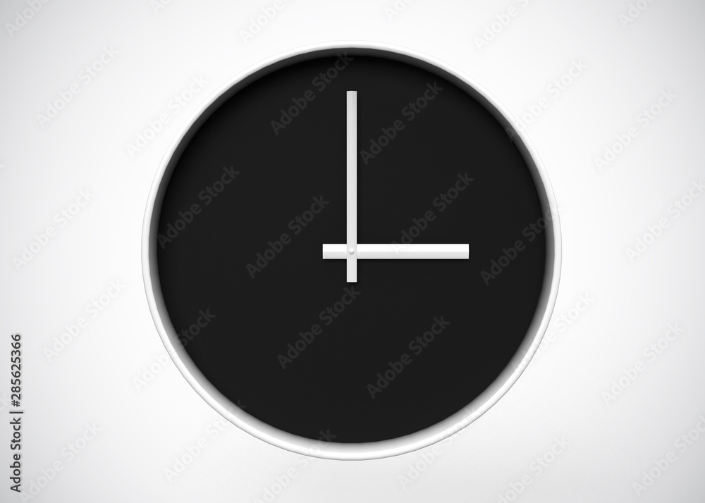 Clock 3 O’Clock Time 3D Render Clock 3 O’Clock Time 3D Render