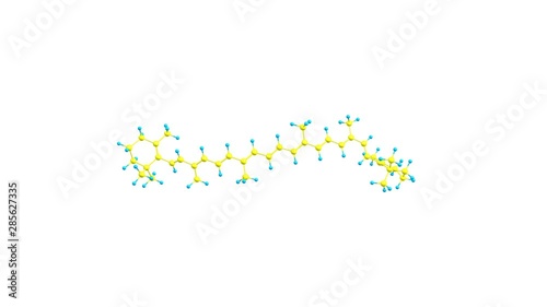 Carotene molecular structure rotating video photo