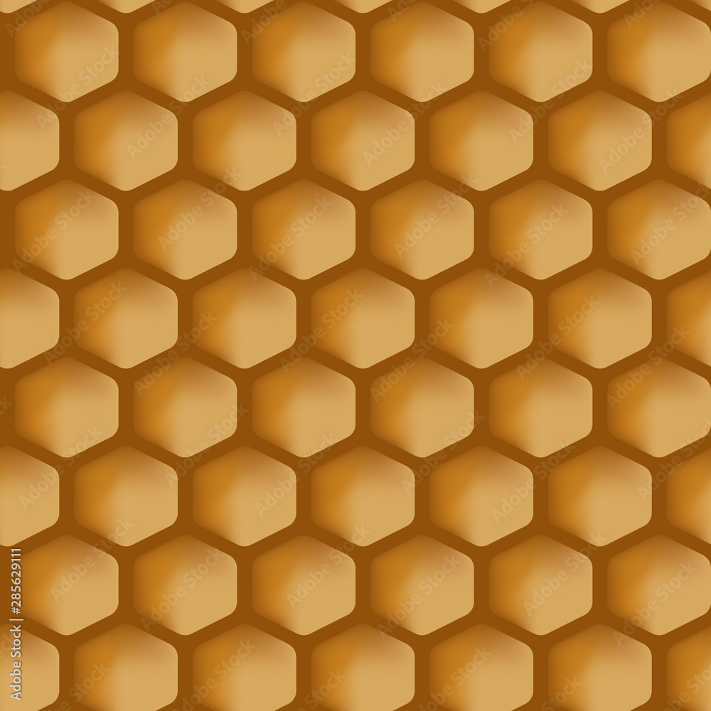 Grid seamless pattern. Hexagonal cell texture. Honeycomb on brown background. Grid seamless pattern. Hexagonal cell texture. Honeycomb on brown background.