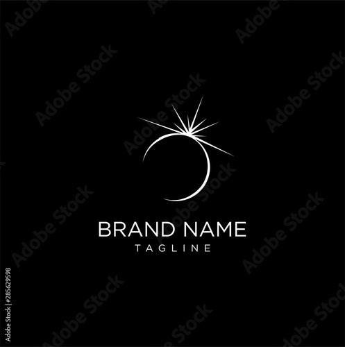 Dark Light Logo Icon Design Vector Stock . Light Logo Design Silhouette Template Vector Stock