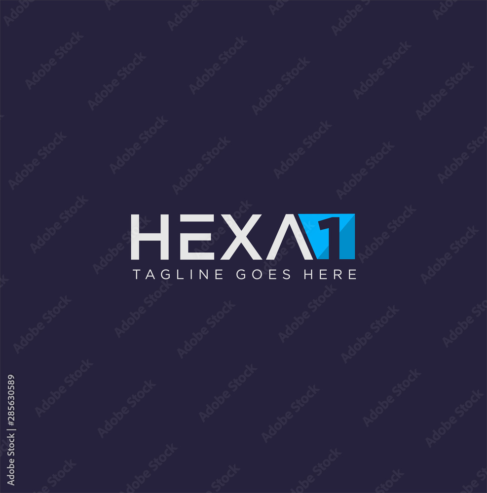 Hexa 1 Tech Logo Icon Design Vector Stock Template Hexa 1 Tech Logo Icon Design Vector Stock Template