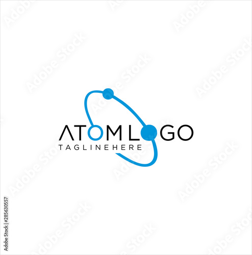 Neutron Atom Logo Icon Design Vector Stock . Science Atom Logo Design