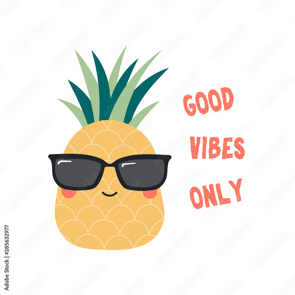 pineapple character with big eyes, outline drawing, for coloring, isolated  object on a white background, Stock Vector | Adobe Stock