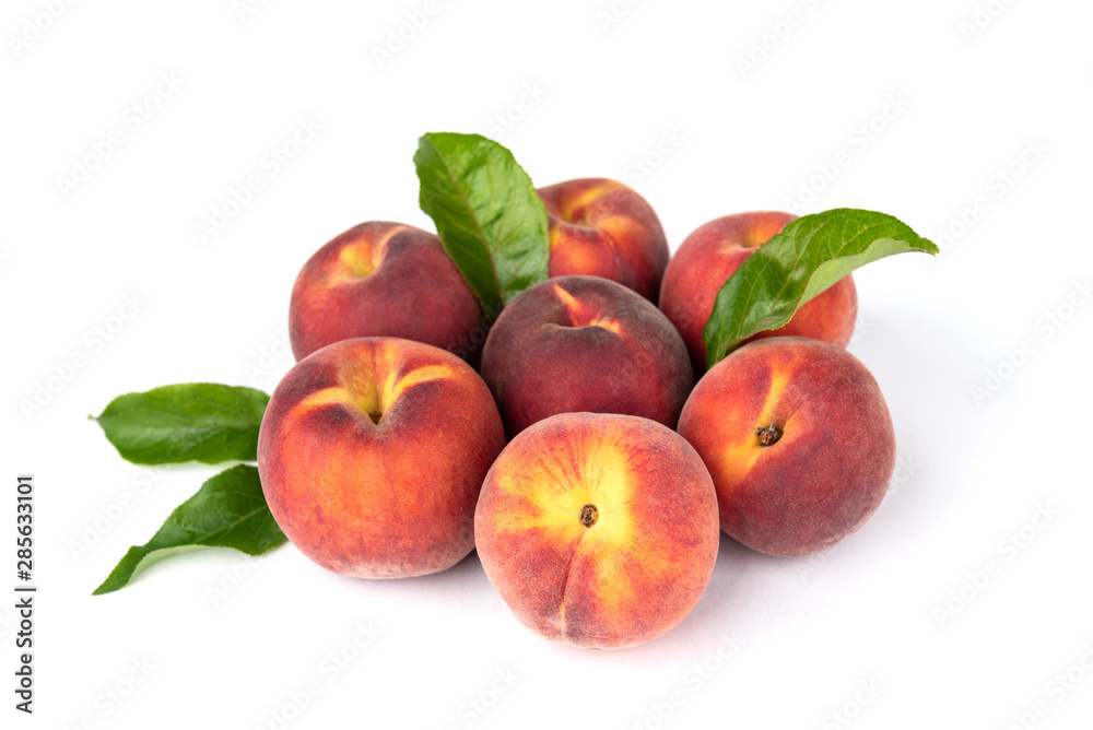 Peach isolated on white background. Peach isolated on white background.