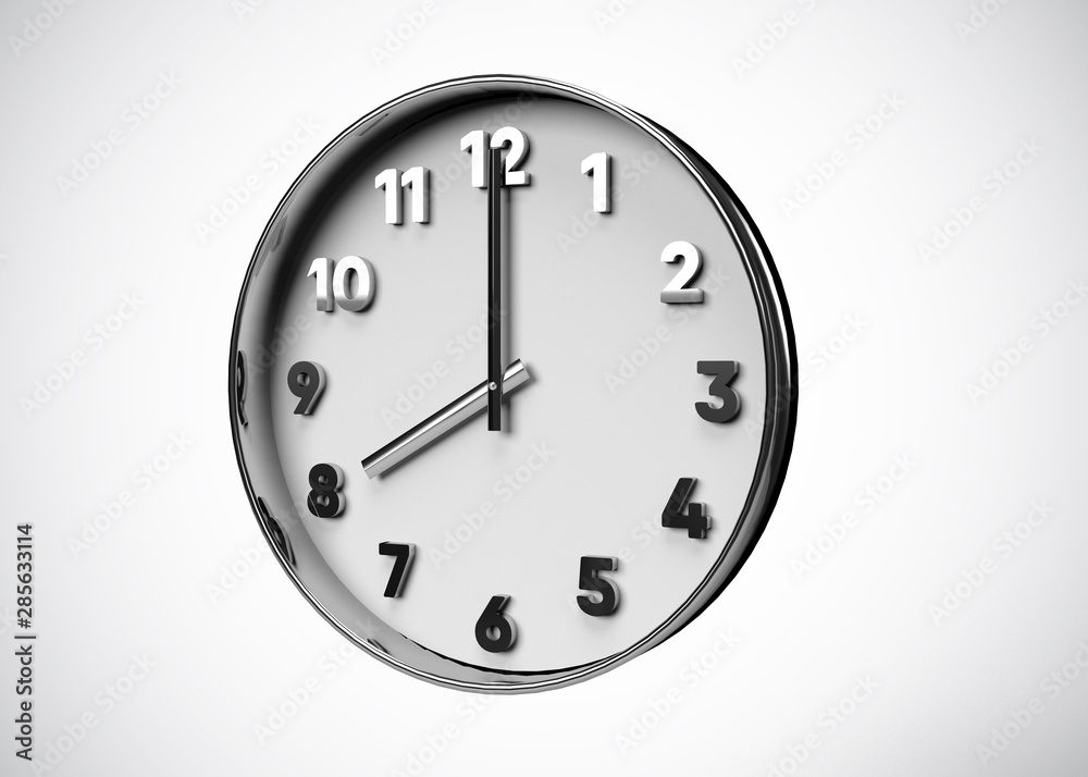 Clock 8 O’Clock Time 3D Render Clock 8 O’Clock Time 3D Render