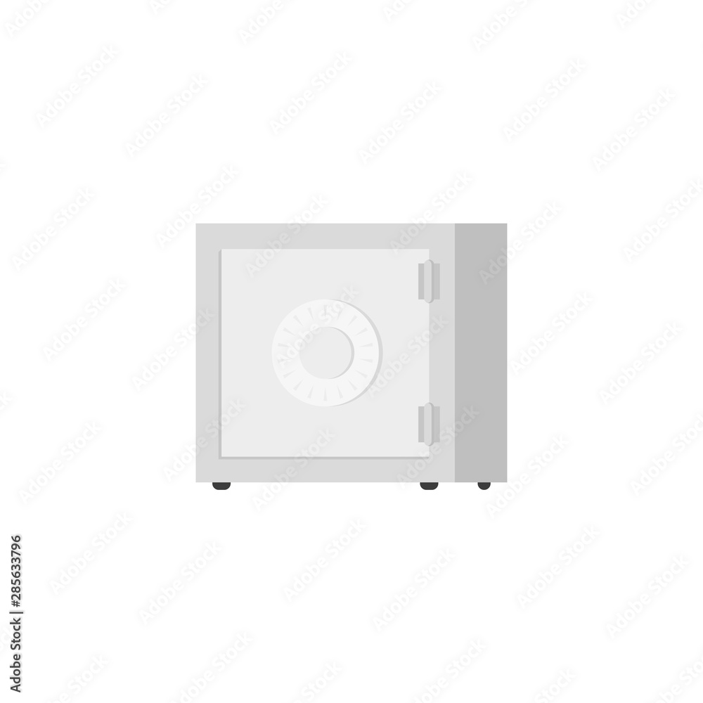 safe with combination lock in flat style safe with combination lock in flat style