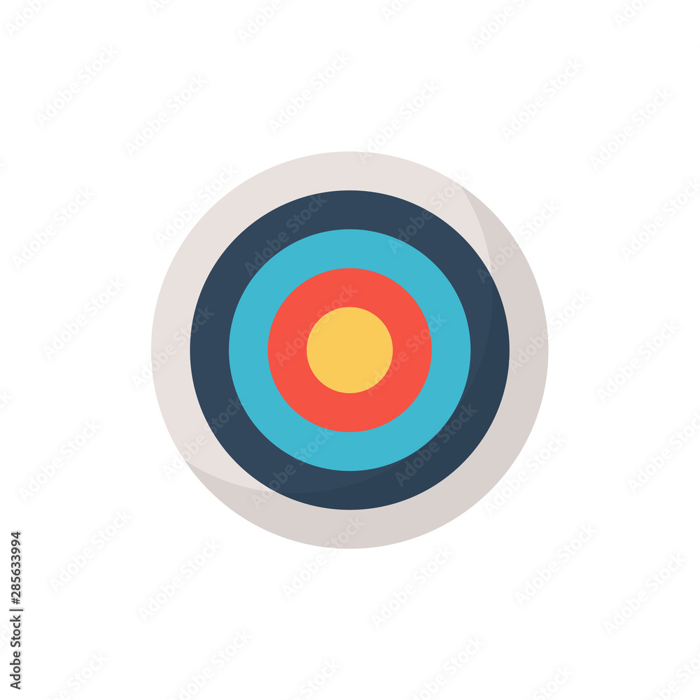 target without arrow in flat on white background target without arrow in flat on white background