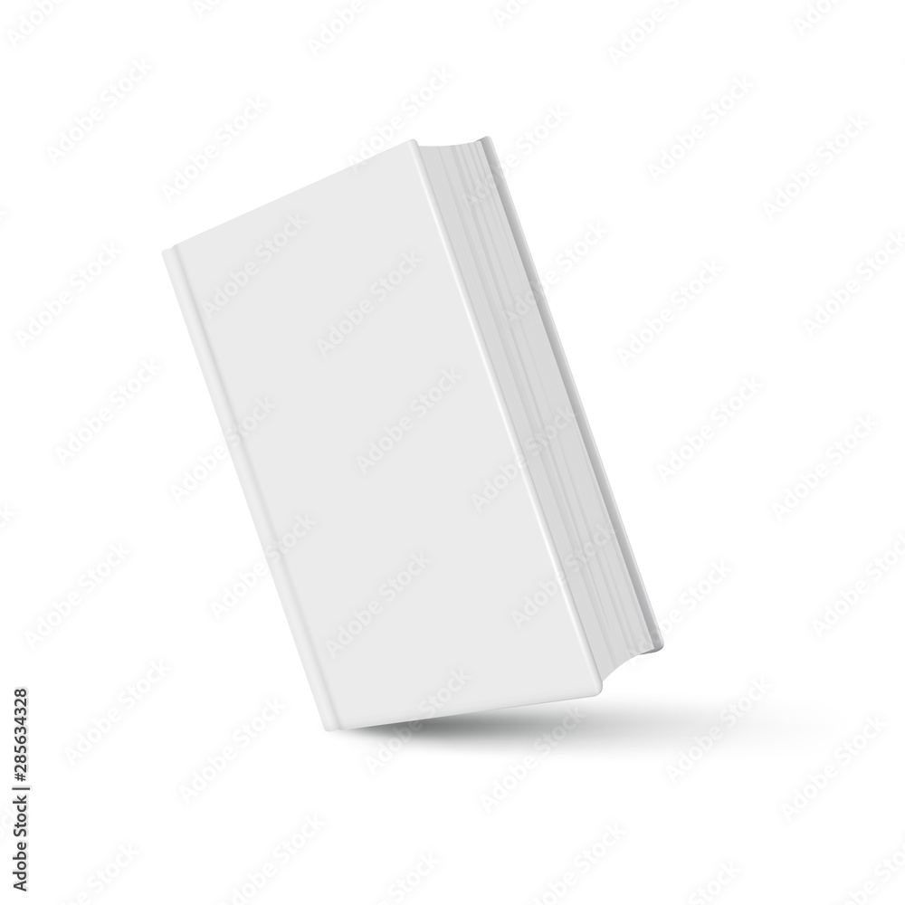 Book mockup white realistic with shadow on white background Book mockup white realistic with shadow on white background