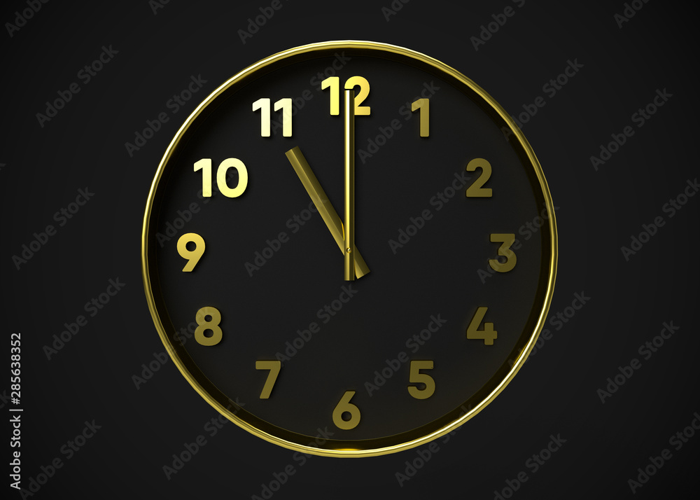 Clock 11 O’Clock Time 3D Render Clock 11 O’Clock Time 3D Render