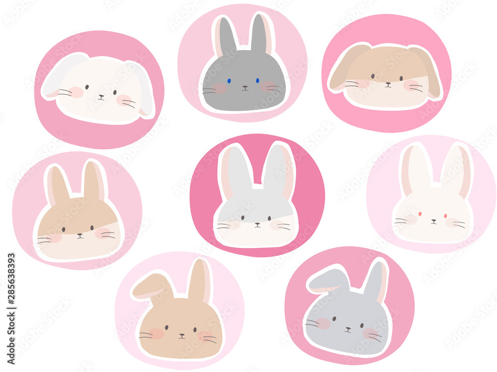 ウサギピンクシール ウサギピンクシール