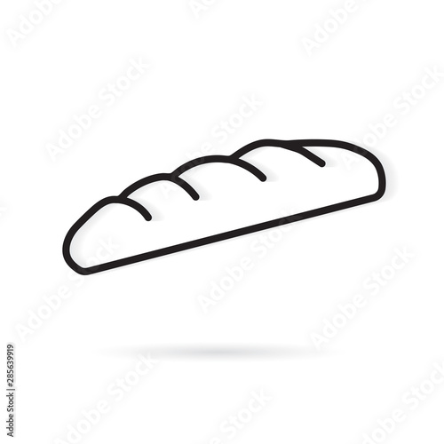 french baguette icon- vector illustration © chrupka