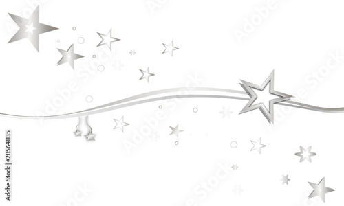 Weihnachten Silber Band Banner Sterne Welle Hintergrund